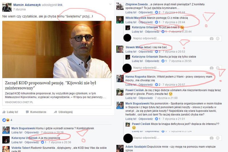 W sieci ujawniono przebieg dyskusji stronników Mateusza Kijowskiego. W wulgarny, napastliwy i kompromitujący sposób rozmawiali oni o krytykach lidera KOD.