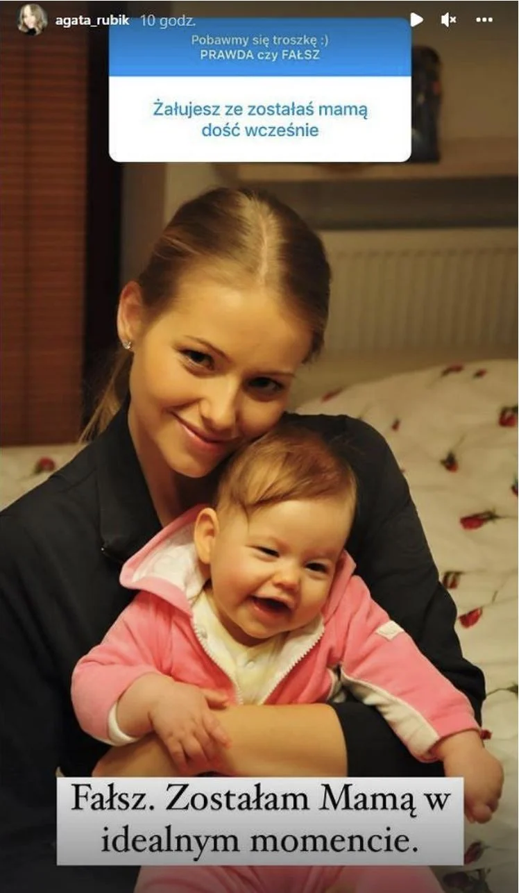 Nie lubi dzieci, mimo to ma dwie córki. Agata Rubik była przerażona ciążą