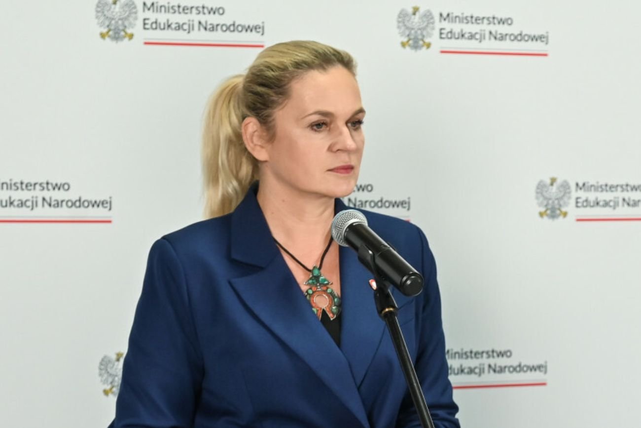 Barbara Nowacka podczas konferencji prasowej w Bydgoszczy odniosła się do kwestii zwolnienia uczniów z egzaminu ósmoklasisty
