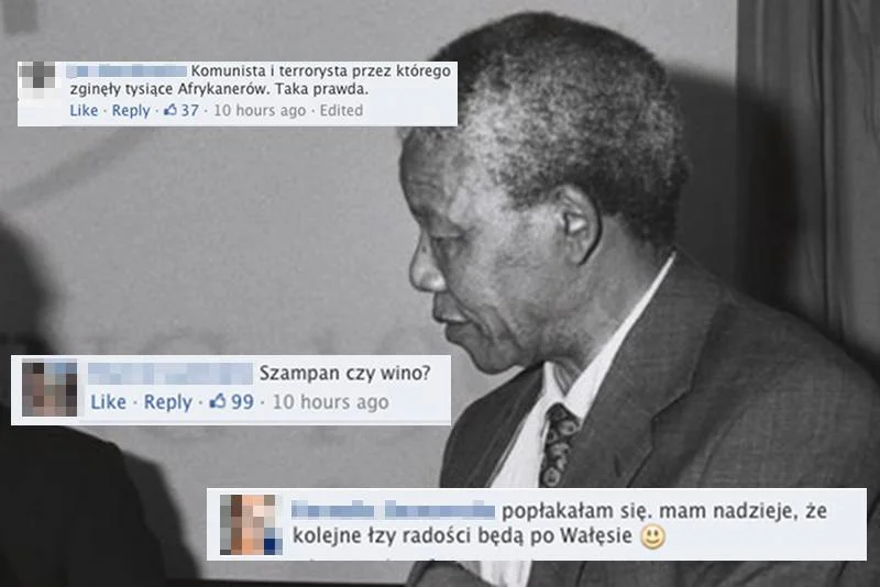 W polskim internecie pojawiły się ostre komentarze dotyczące śmierci Nelsona Mandeli.