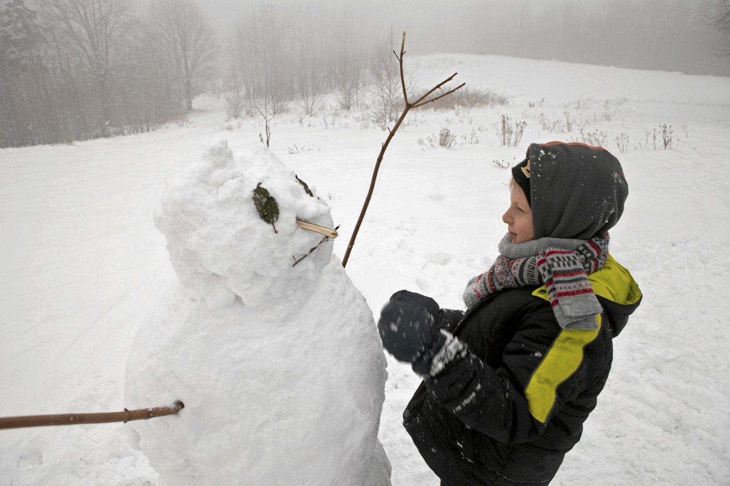 Mamy idealną pogodę na lepienie bałwana
