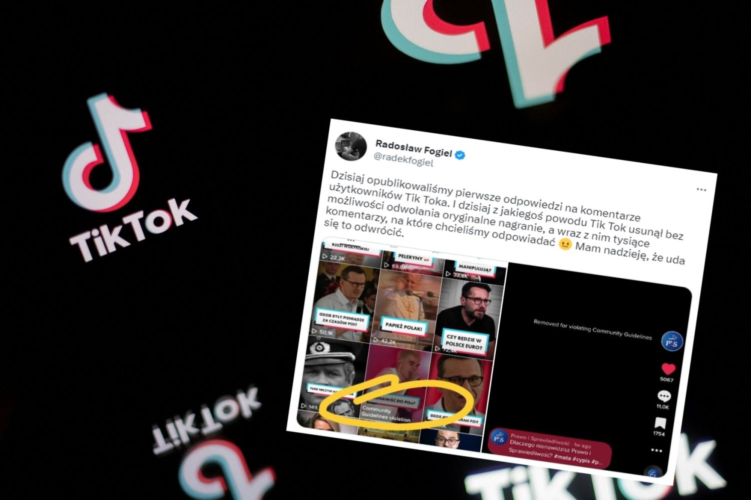 Viralowy film PiS na Tik Toku został usunięty.