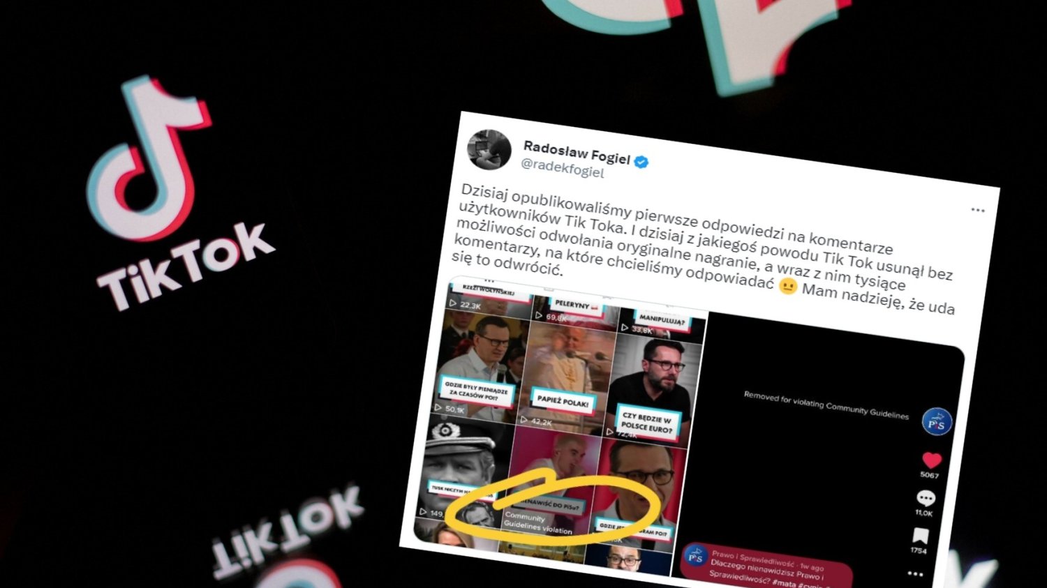 Viralowy film PiS na Tik Toku został usunięty.