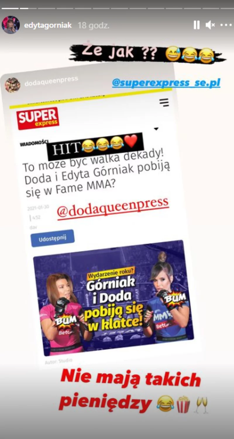 Zdjęcie okładki "Super Expressu". Walka Doda vs. Edyta Górniak. Czy dojdzie do skutku? Diwa odpowiada