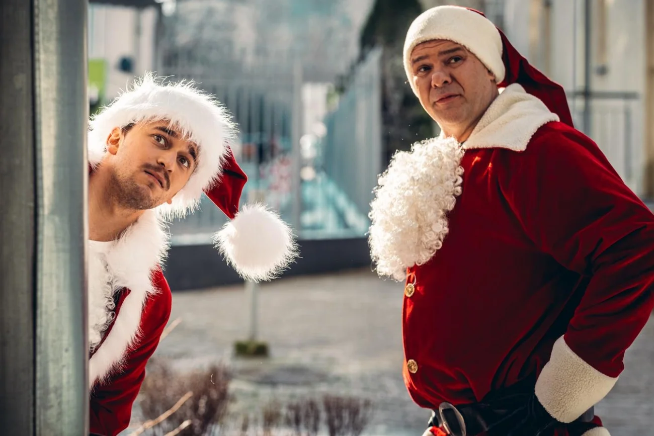Kirył Pietruczuk i Tomasz Karolak w filmie "Listy do M. Pożegnania i powroty"