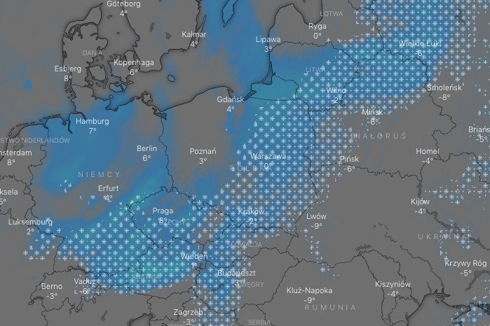 Nad Polskę nadciąga śnieżyca, w piątek i sobotę będzie sypać śniegiem praktycznie w całym kraju.