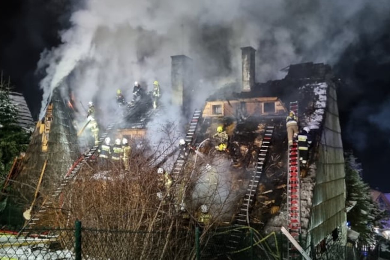 Bukowina Tatrzańska. Pożar w pensjonacie.