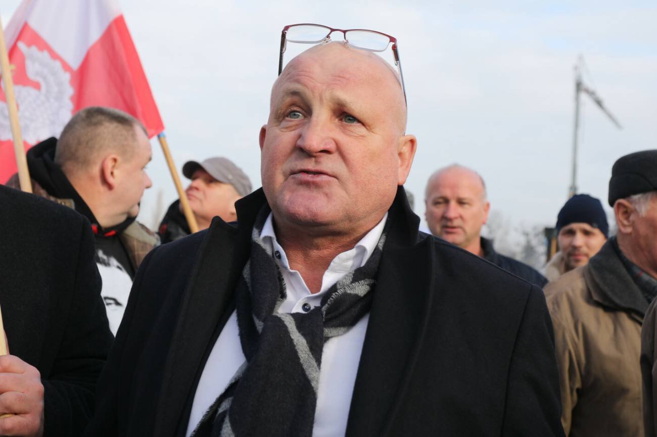 Piotr Rybak, jeden z uczestników wiecu w Bydgoszczy