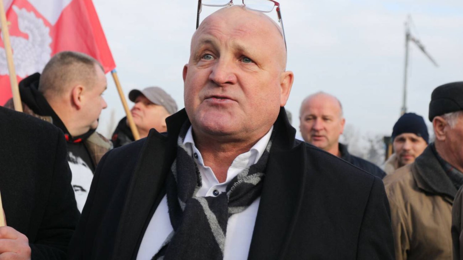 Piotr Rybak, jeden z uczestników wiecu w Bydgoszczy