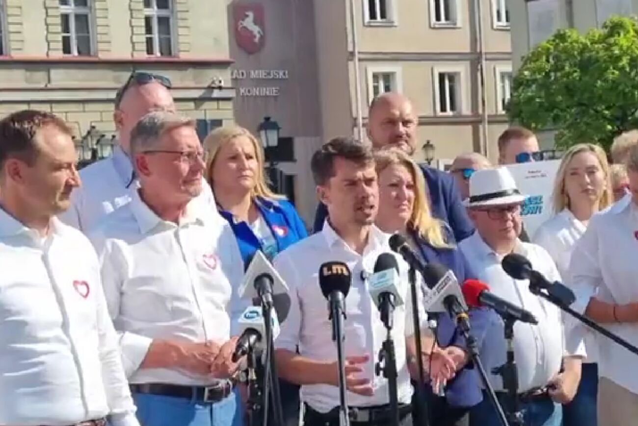 Kołodziejczak spiął się z rolnikiem podczas konferencji prasowej w Koninie