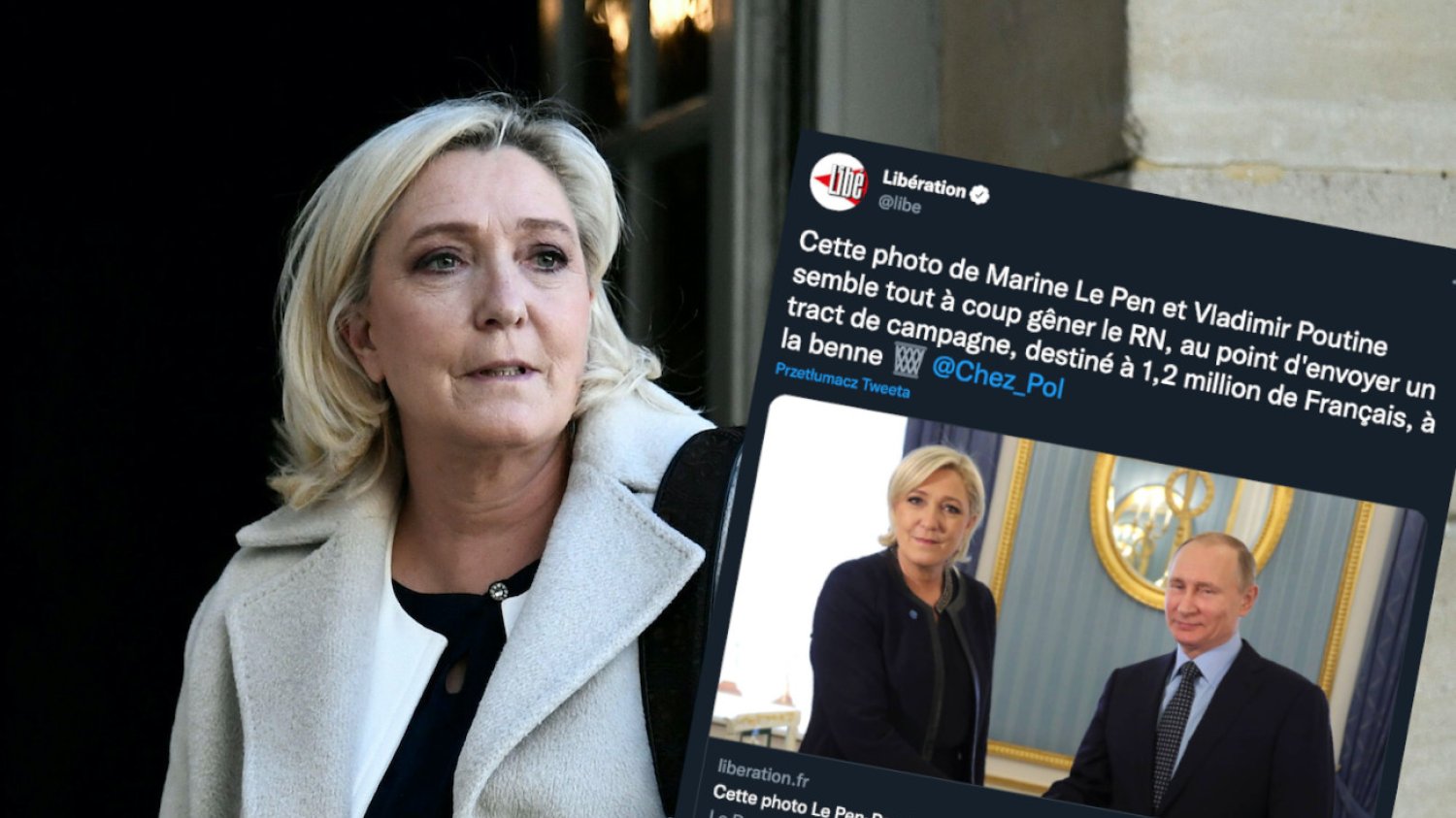 Marine Le Pen zrezygnowała z ponad miliona ulotek wyborczych z Władimirem Putinem.