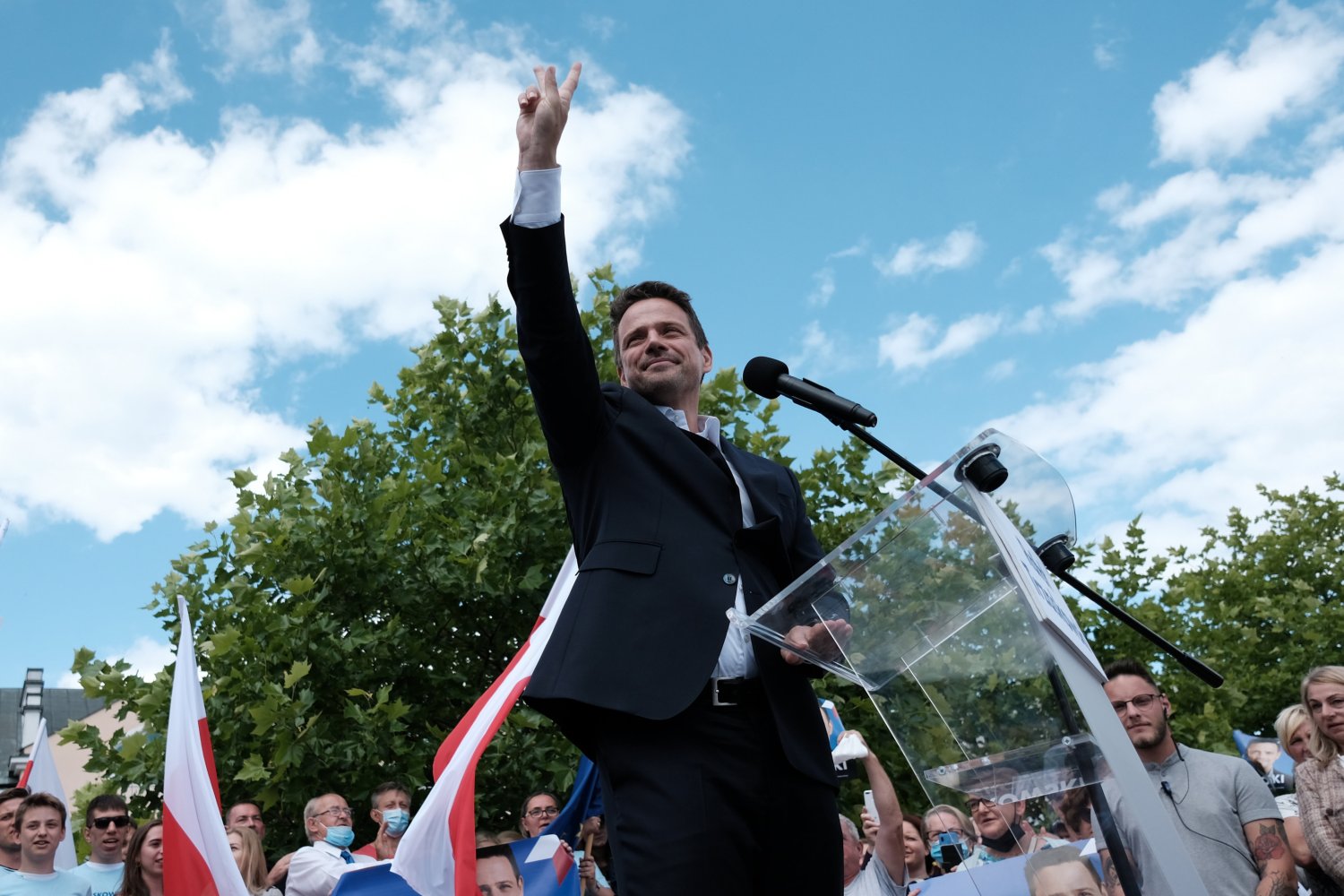 Rafał Trzaskowski wygłosił w Świdnicy porywającą mowę do swoich zwolenników.