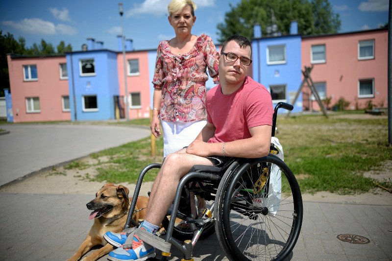 Anna Glinka i jej syn Adrian byli uczestnikami protestu osób niepełnosprawnych w Sejmie