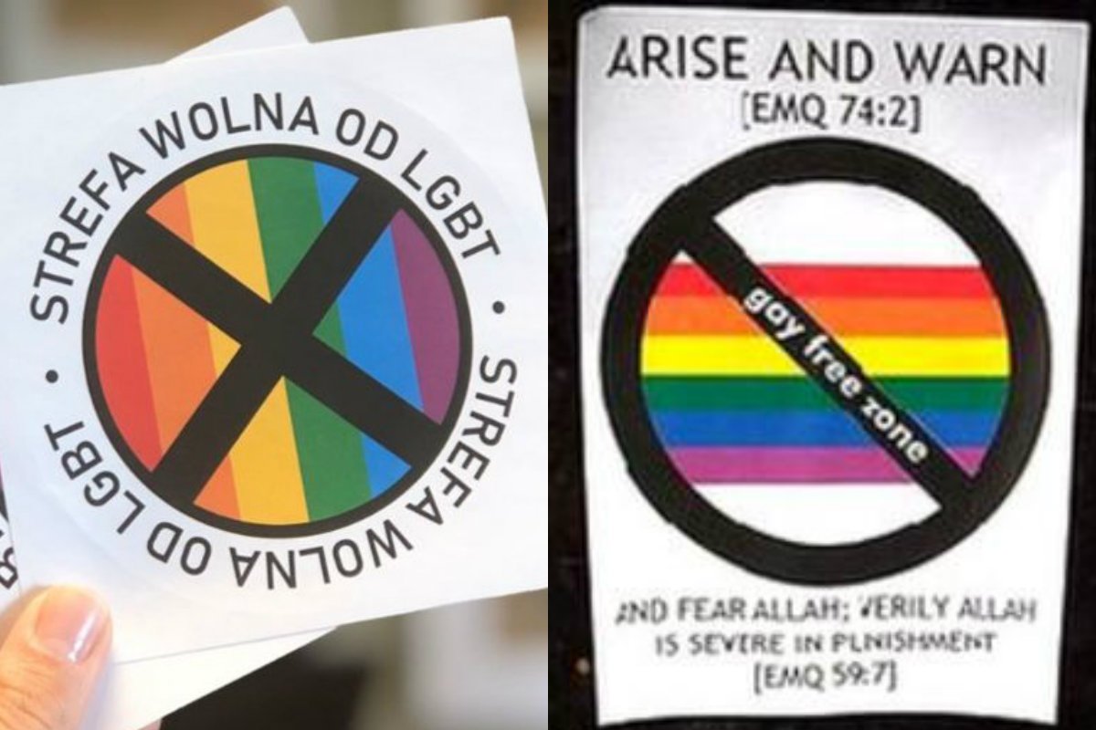 "Gazeta Polska" zainspirowała się tworząc swoje homofobiczne naklejkami pomysłem radykalnych muzułmanów, którzy rozklejali łudząco podobne w Londynie w 2011 r.