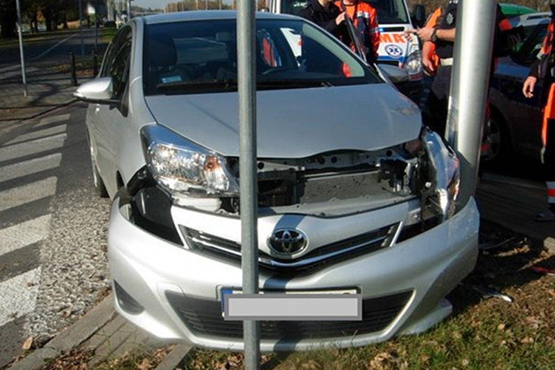 Zdjęcie, które zrobiła straż miejska na miejscu wypadku.