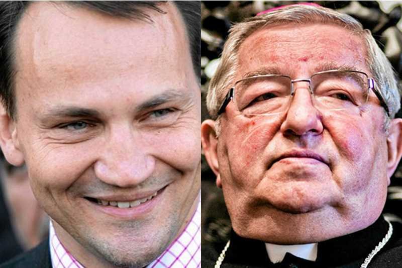 Minister spraw zagranicznych Radosław Sikorski stanął w obronie arcybiskupa Sławoja Leszka Głodzia. Abp Głodź ,według "Wprost", nadużywa alkoholu, organizuje pijackie imprezy i poniża swoich współpracowników