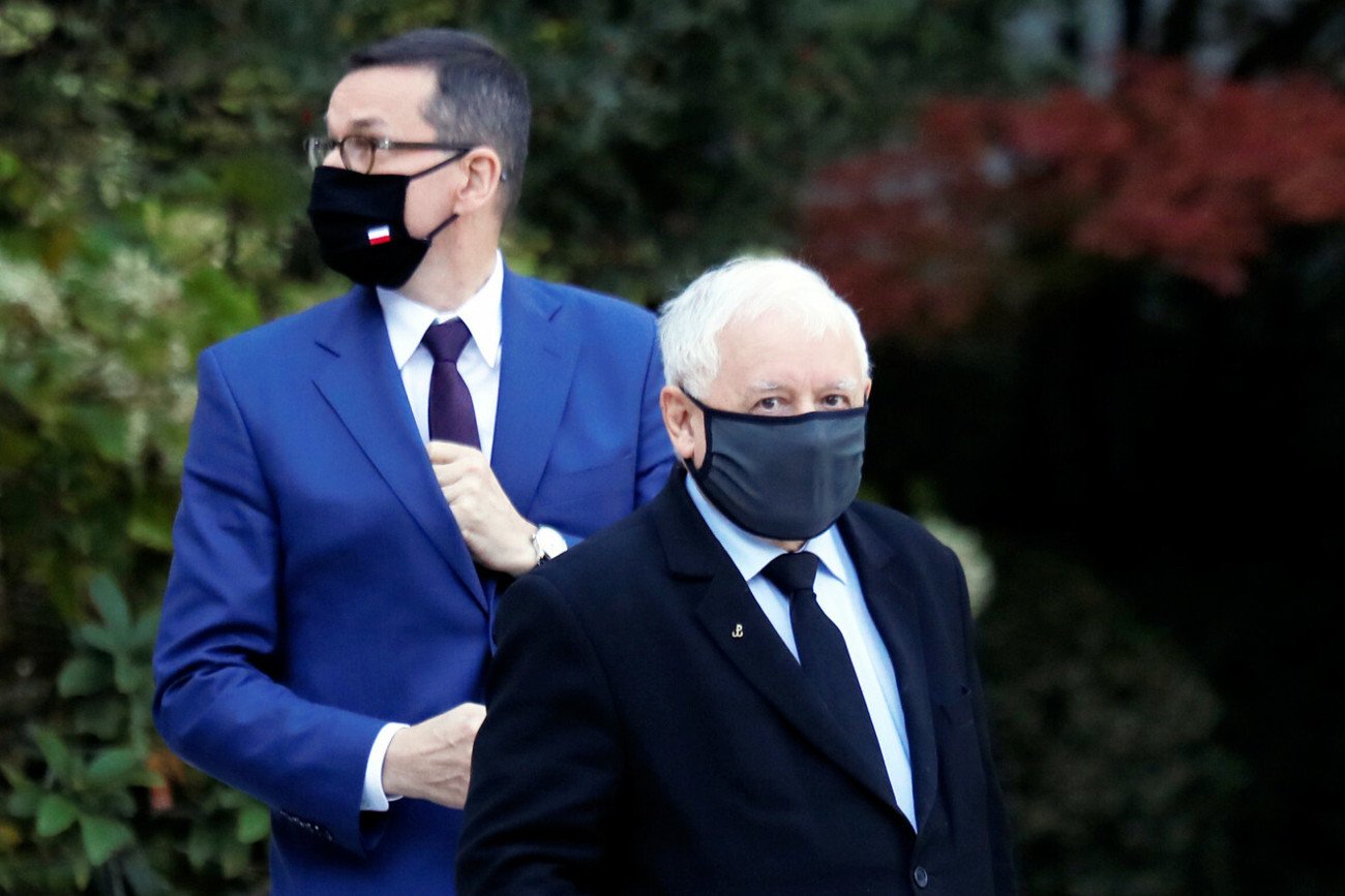 Premier Mateusz Morawiecki i wicepremier Jarosław Kaczyński.