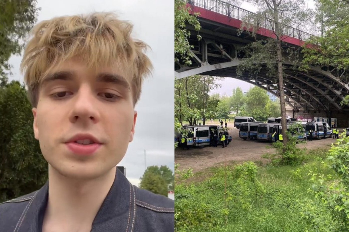 mata koncert schodki policja