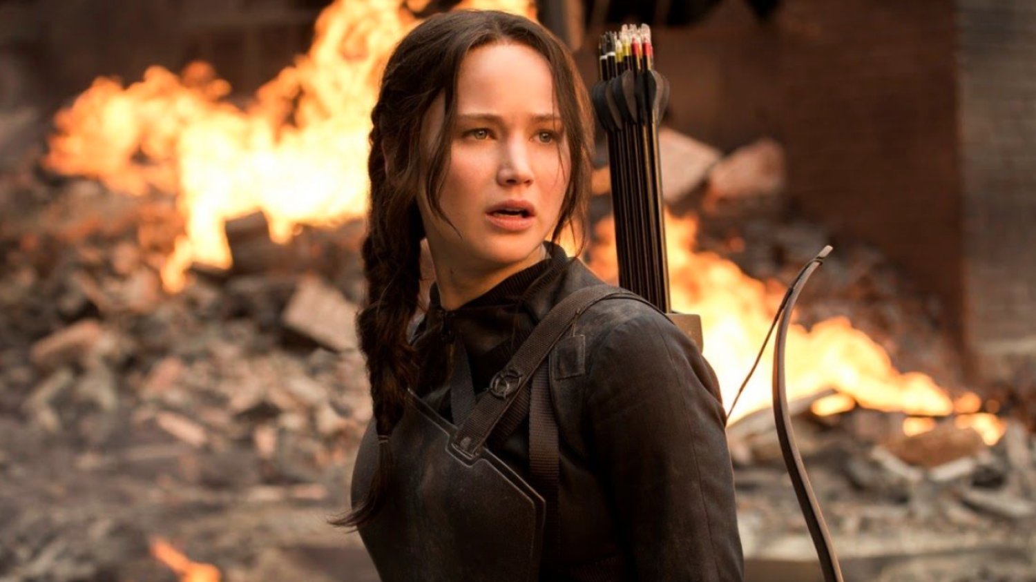 Internauci porównują konflikt izraelsko-palestyński do "Igrzysk śmierci". Jennifer Lawrence w filmie "Igrzyska śmierci: Kosogłos".