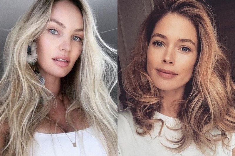 Candice Swanepoel i Doutzen Kroes na co dzień są fankami naturalnego makijażu.