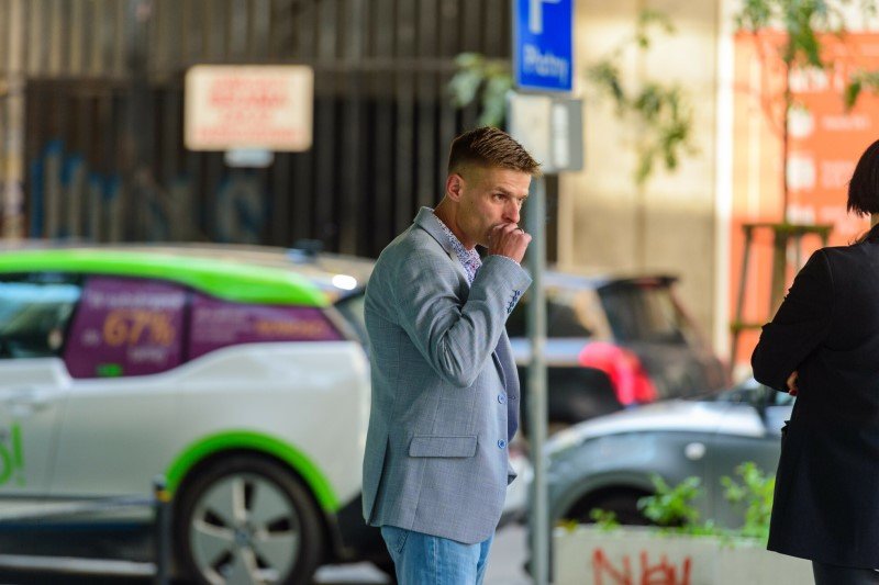 Tomasz Komenda przed studiem DDTVN