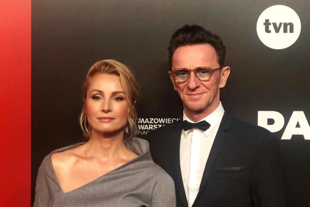 Joanna Brodzik i Paweł Wilczak na premierze filmu "Pan T."