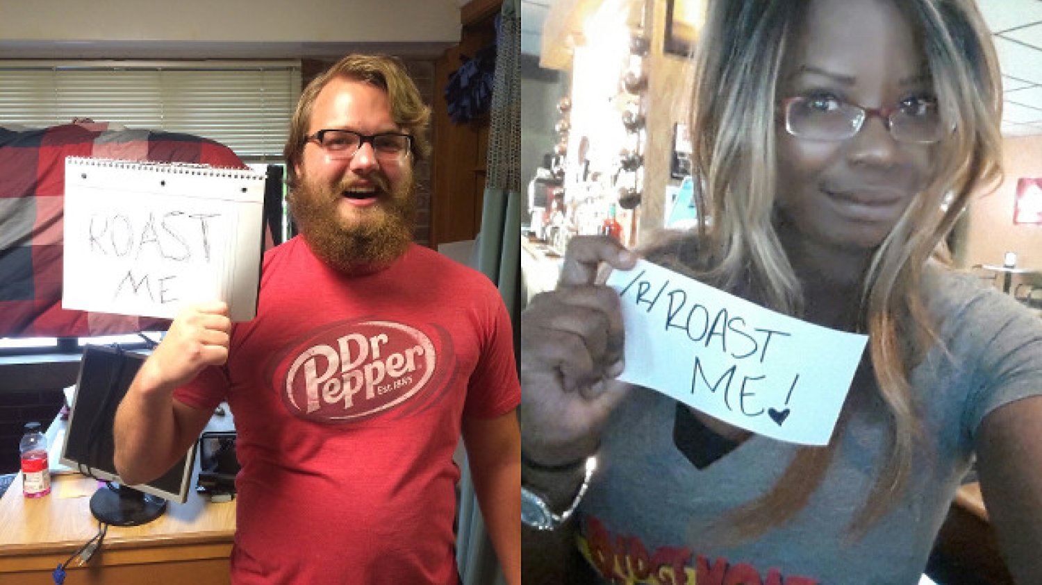 Przykładowe zdjęcia, które wrzucają użytkownicy Reddita "Roast me"