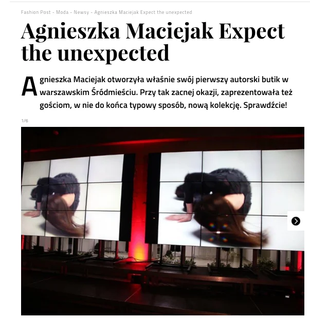 http://fashionpost.pl/agnieszka-maciejak-expect-the-unexpected/