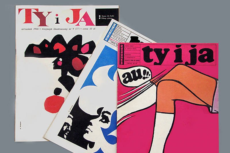 Wybrane okładki czasopisma "Ty i Ja", zaprojektowane przez Waldemara Świerzego w latach 60.