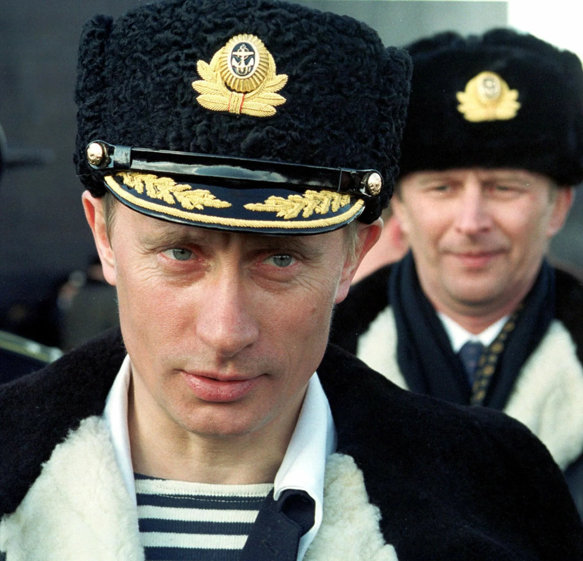 Władimir Putin w marynarskiej czapce