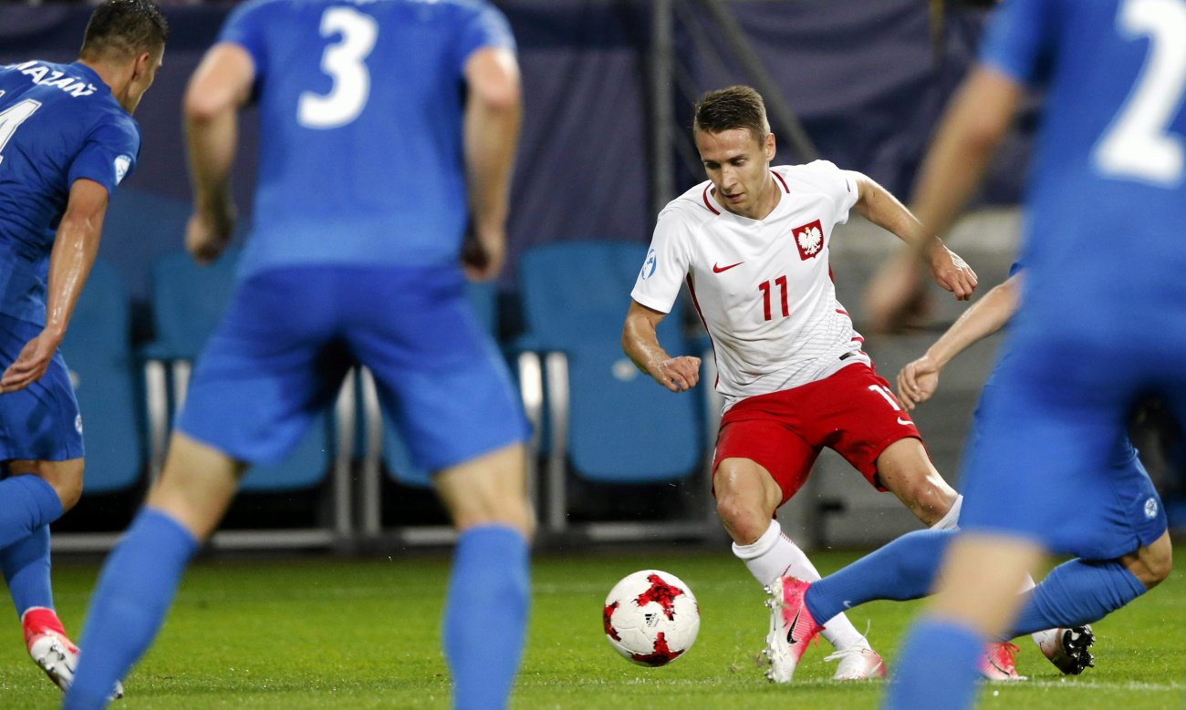 Przemysław Frankowski to pierwszy piłkarzy, który w Sopocie spotkał się z mediami