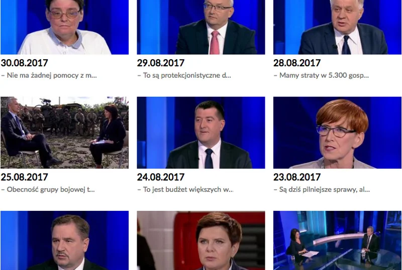 "Gość Wiadomości" to prawie zawsze członek partii Prawo i Sprawiedliwość. Przedstawicieli innych ugrupowań praktycznie nie ma – dowodzą statystyki programu z sierpnia.