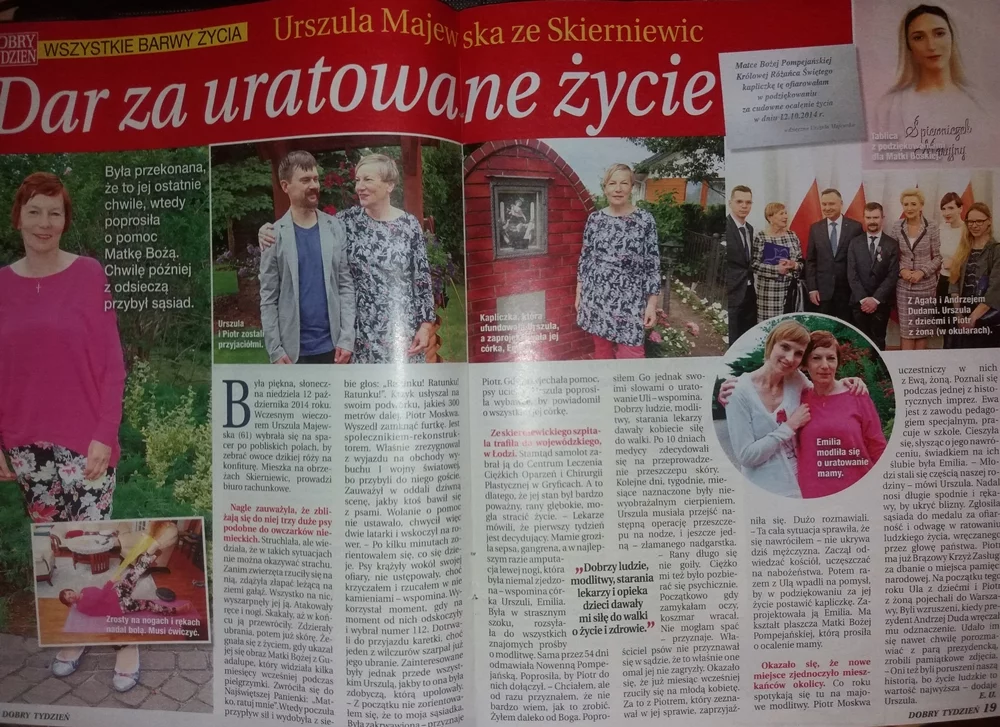 "Dar za uratowane życie" – tekst w "Dobrym Tygodniu".