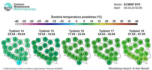 Pogoda długoterminowa na kwiecień 2023 Pogoda długoterminowa na kwiecień 2023