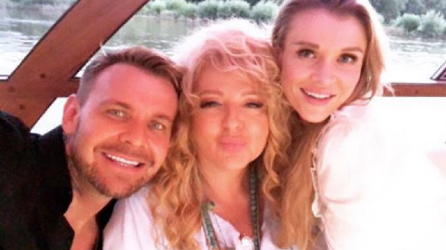 Dawid Woliński, Magda Gessler i Joanna Krupa podczas wieczoru panieńskiego tej ostatniej.