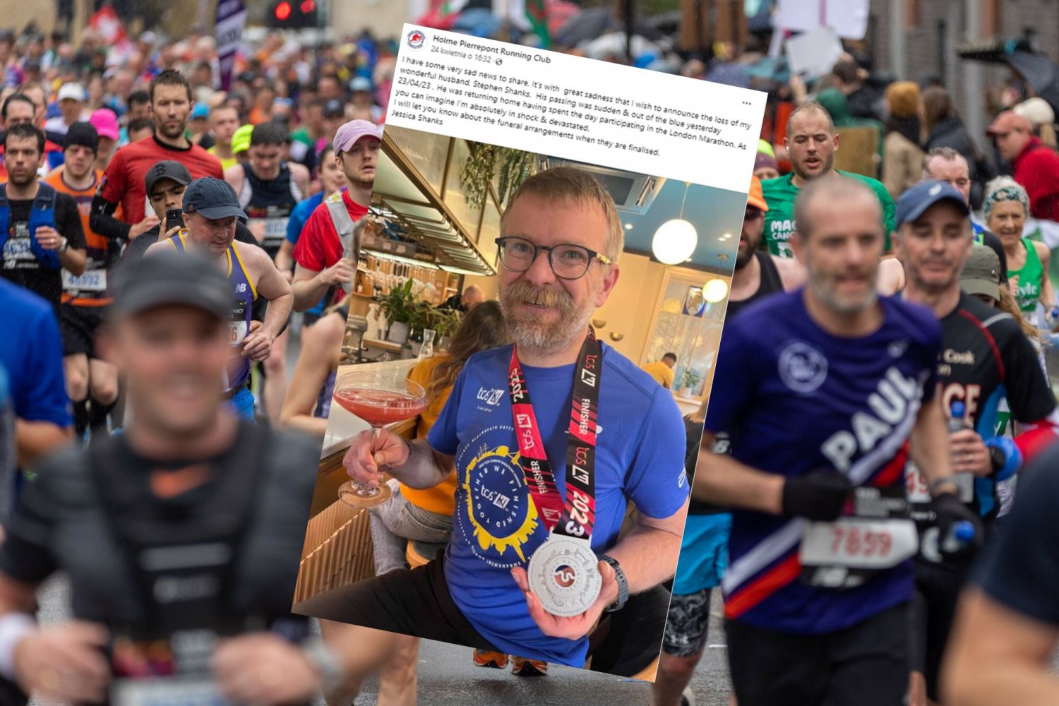 45-letni Stephen Shanks przebiegł maraton i zmarł w drodze powrotnej do domu.