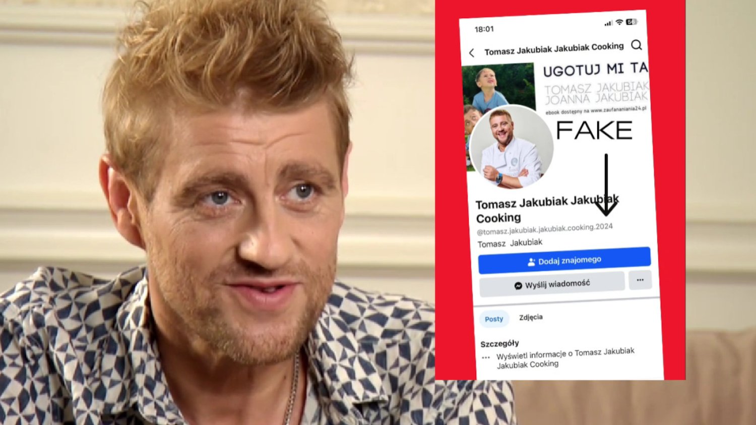 Tomasz Jakubiak padł ofiarą oszustów.