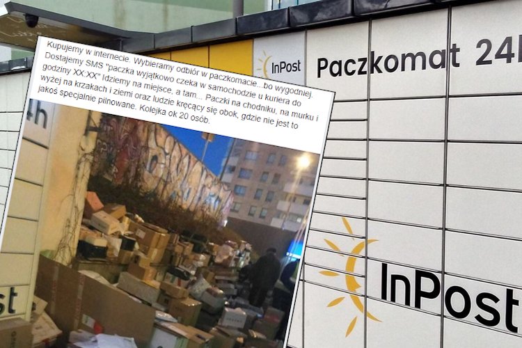 Stos przesyłek, które nie zmieścił się do paczkomatu piętrzył się na Ursynowie. Klienci byli wściekli