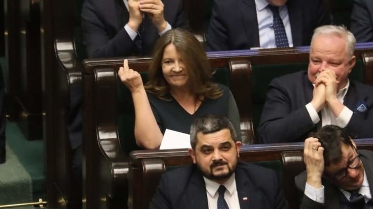 Joanna Lichocka bardzo cieszyła się z wygranej PiS.