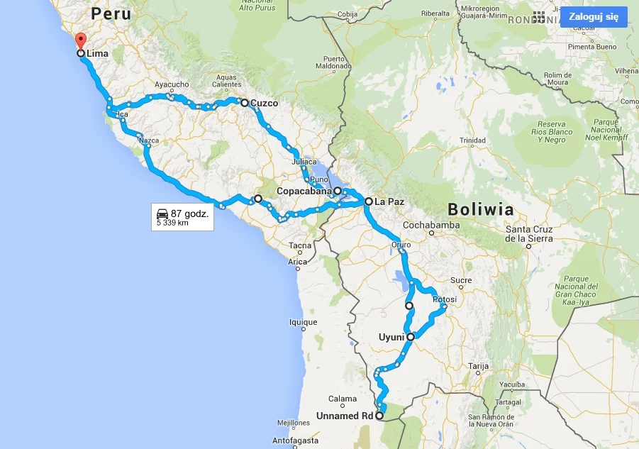 Lima, Cusco, Copacabana, La Paz, Uyuni, pustkowia, znowu Uyuni i La Paz, Arequipa, Ica, Lima. To wszystko w równy miesiąc.