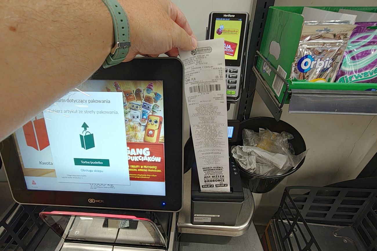 Czy da się uniknąć drukowania przydługich paragonów w Biedronce?