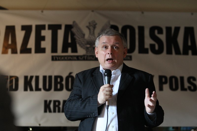Jarosław Kaczyński na zjeździe Klubów "Gazety Polskiej" w 2008 r.