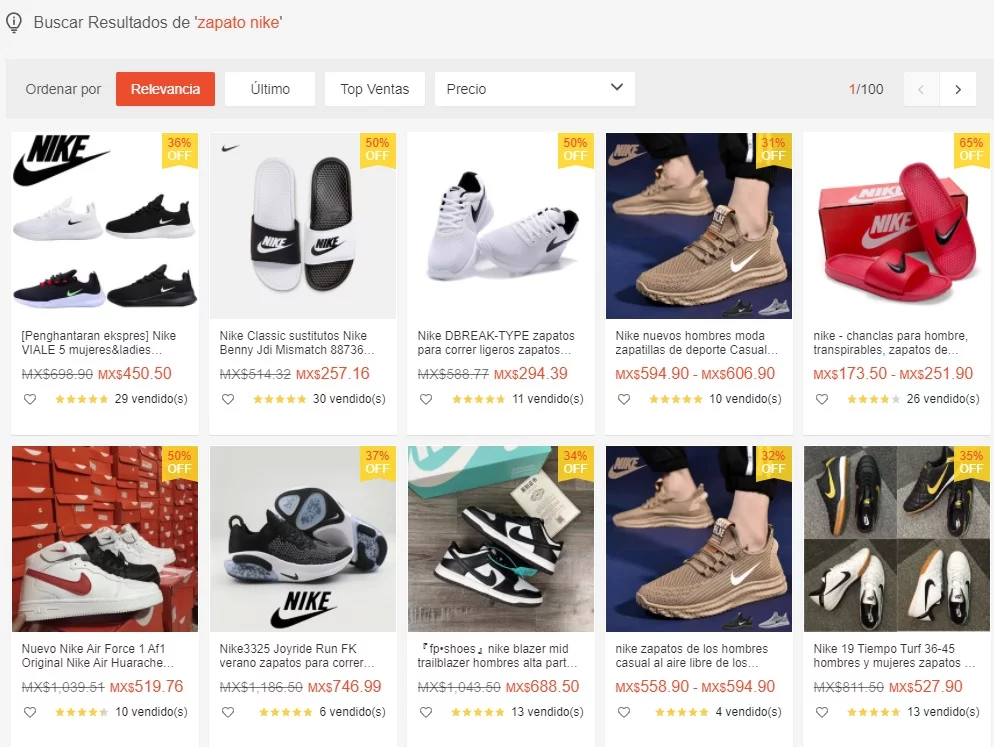 Kolumbijska wersja strony Shopee