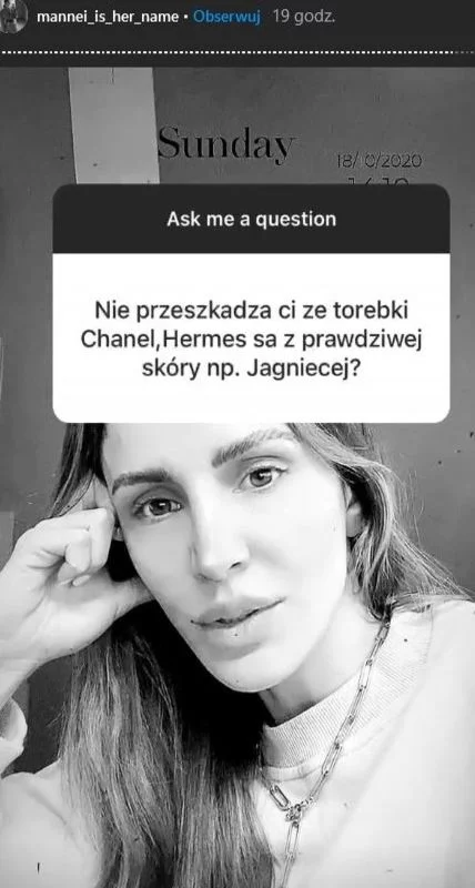 Screenshoot Instagram Sara Boruc