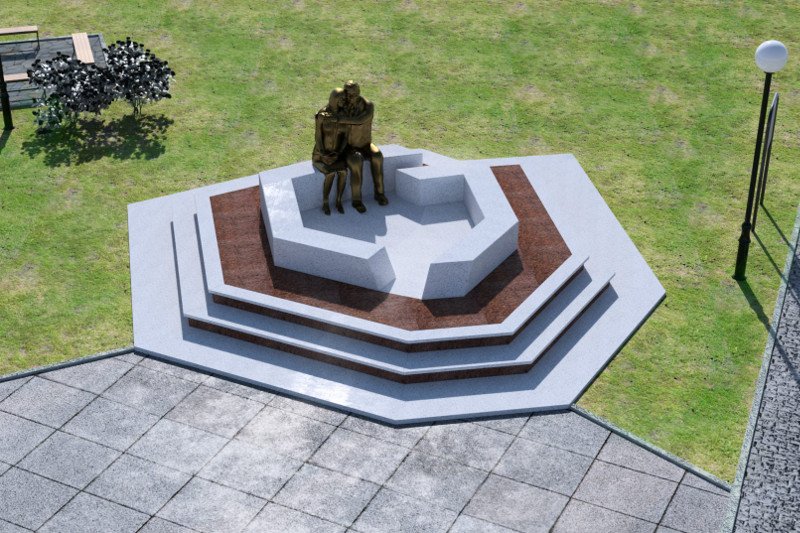 Tak miał wyglądać pomnik pary prezydenckiej w Lublinie. Ma powstać jednak inny projekt.