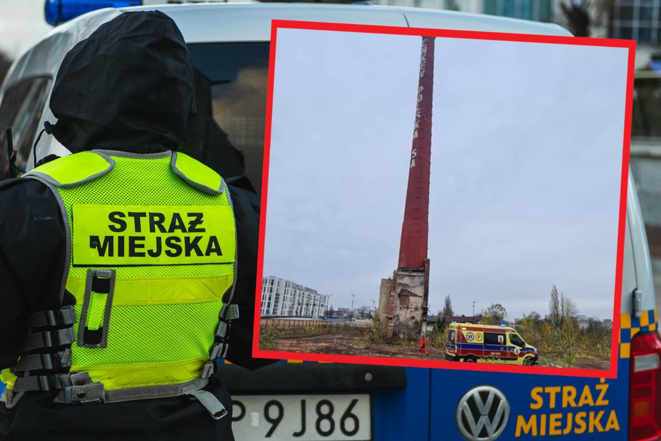 22-latek wspiął się na komin i wpadł do środka