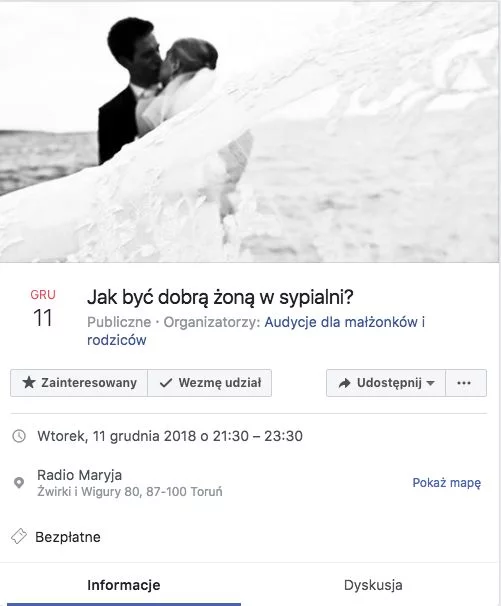 Zainteresowanie wydarzeniem wyraziło ponad 9 tys. użytkowników Facebooka.