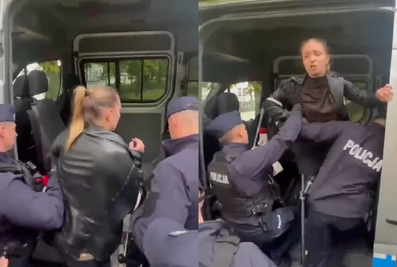 Policja zatrzymała posłankę PO. Kinga Gajewska siłą wciągnięta do radiowozu.