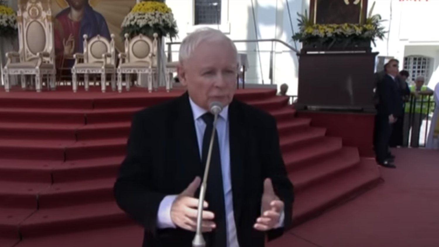 Jarosław Kaczyński agitował na Jasnej Górze. I zachwalał Tadeusza Rydzyka.