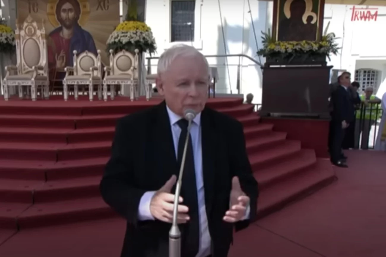 Jarosław Kaczyński agitował na Jasnej Górze. I zachwalał Tadeusza Rydzyka.